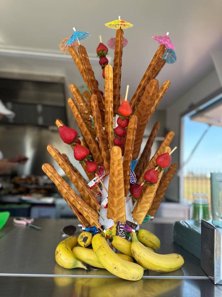Waffle on a stick creation